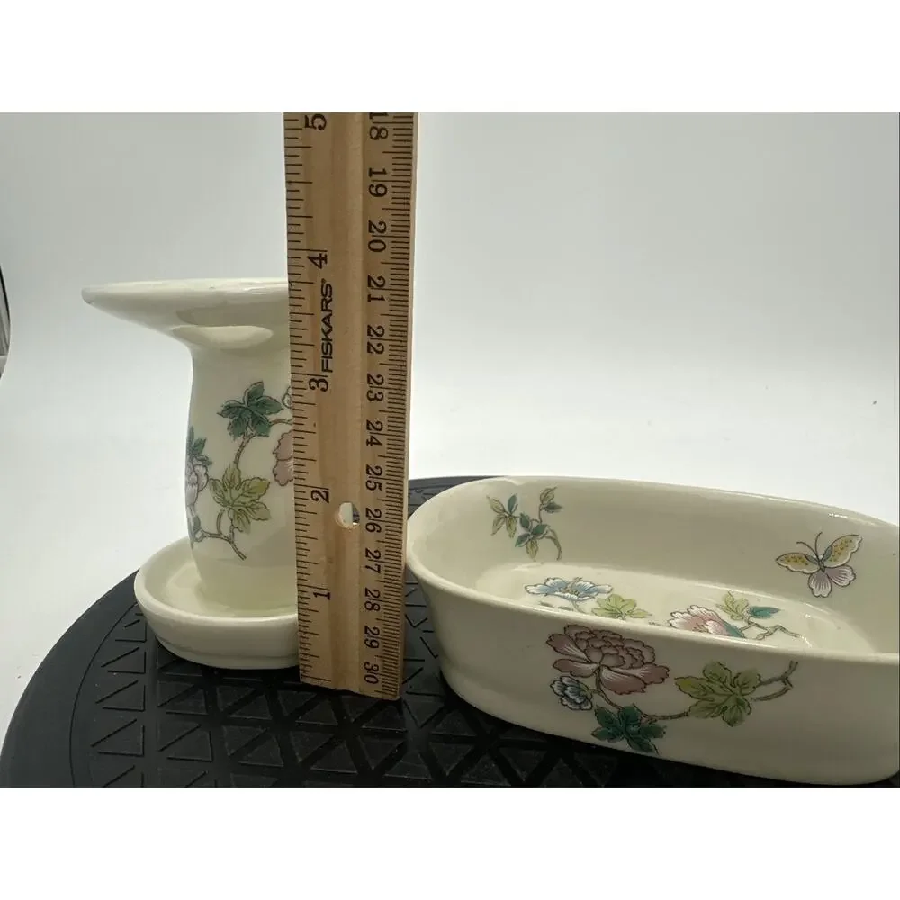 Vintage Cho-Cho San Francisco Takahashi Soap Dish & Tooth Brush Holder EUC Set